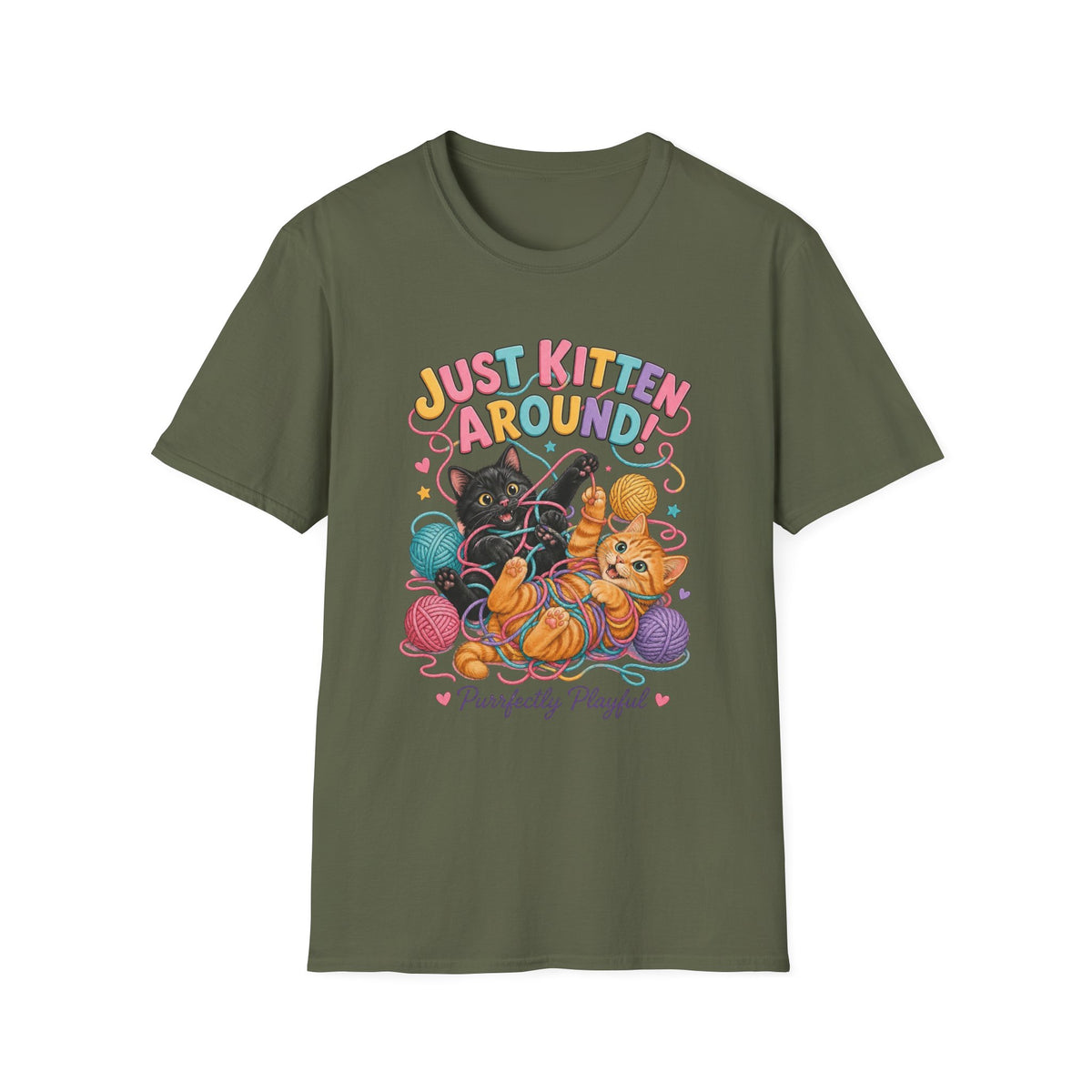 Just Kitten Around T-Shirt — Cute Playful Cat Graphic Tee