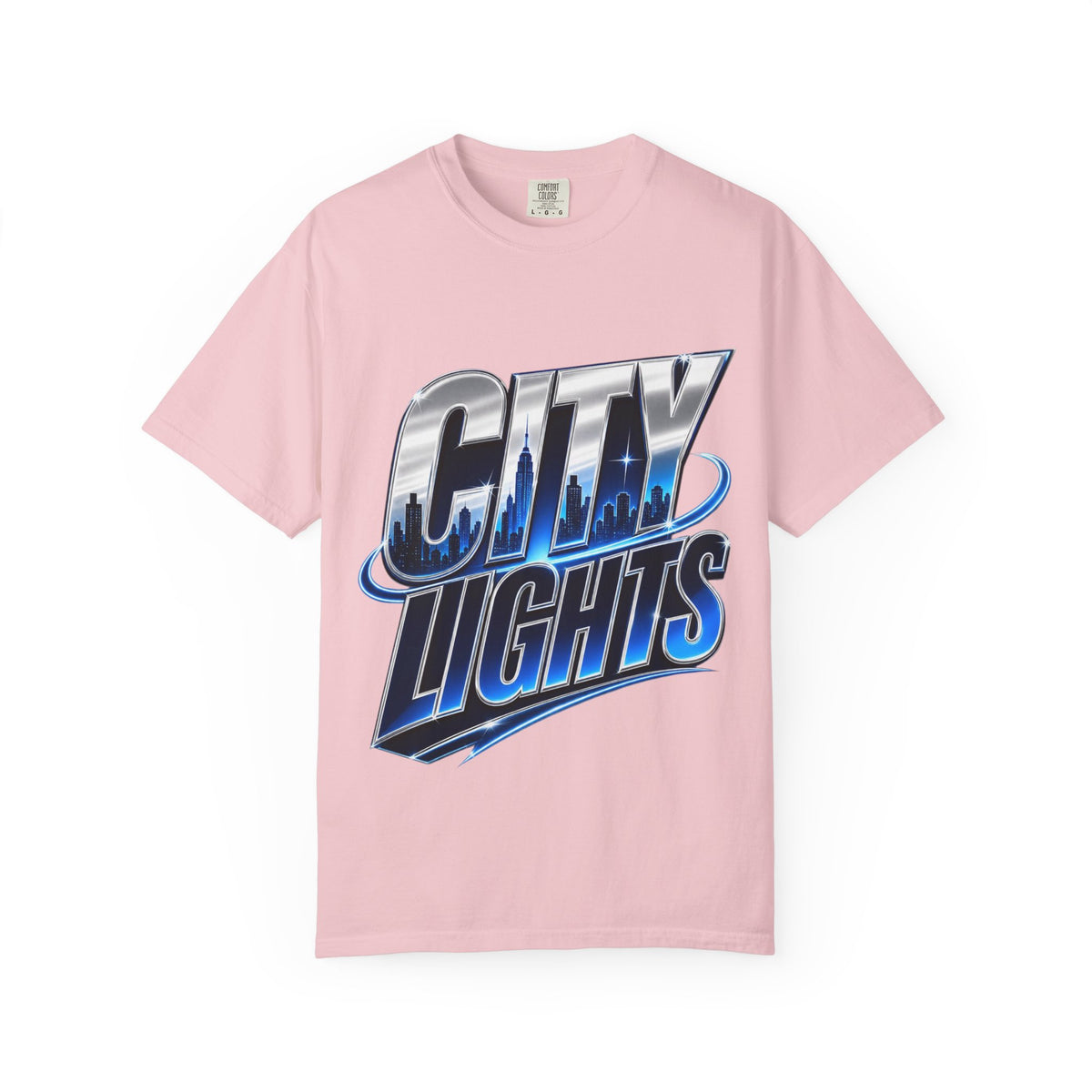 City Lights Skyline Graphic  Softstyle T-Shirt