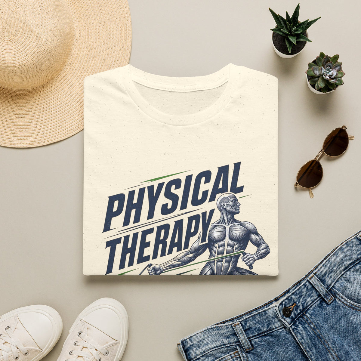 Bold Typography Design With Muscular Figure And Dynamic Lines