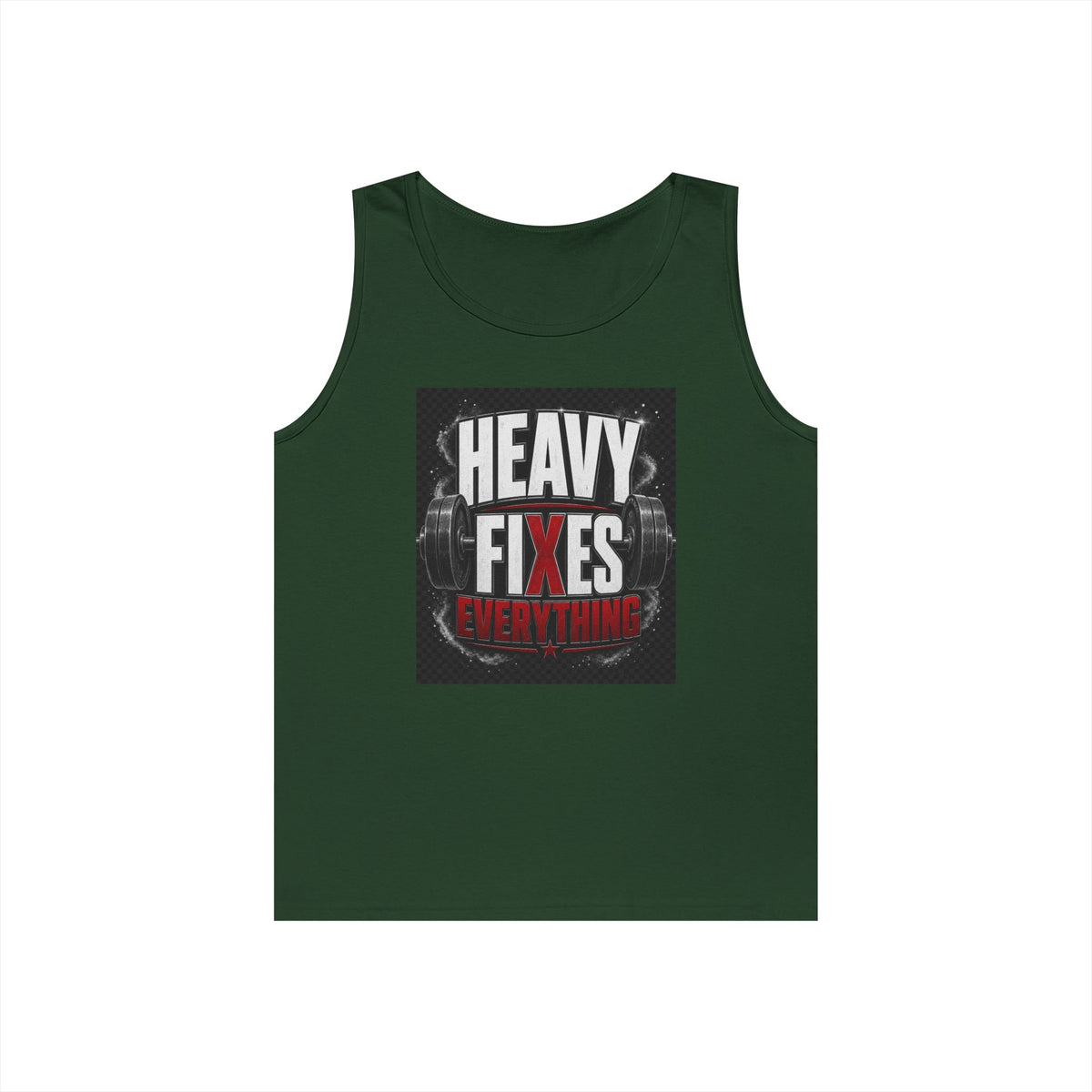 Tank Top — "Heavy Fixes Everything" Gym Workout Tank