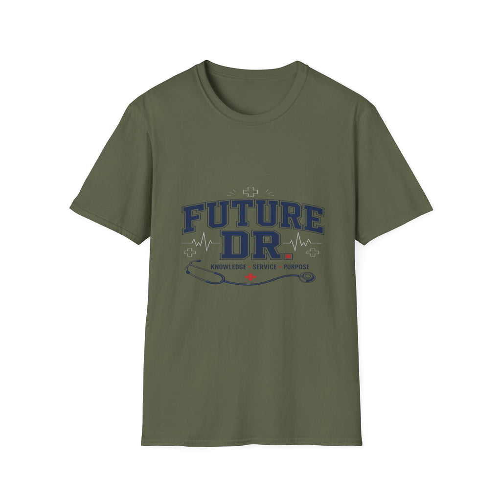 Collegiate T-shirt Design With Future Dr Text And Medical Accents- Graphic Tees