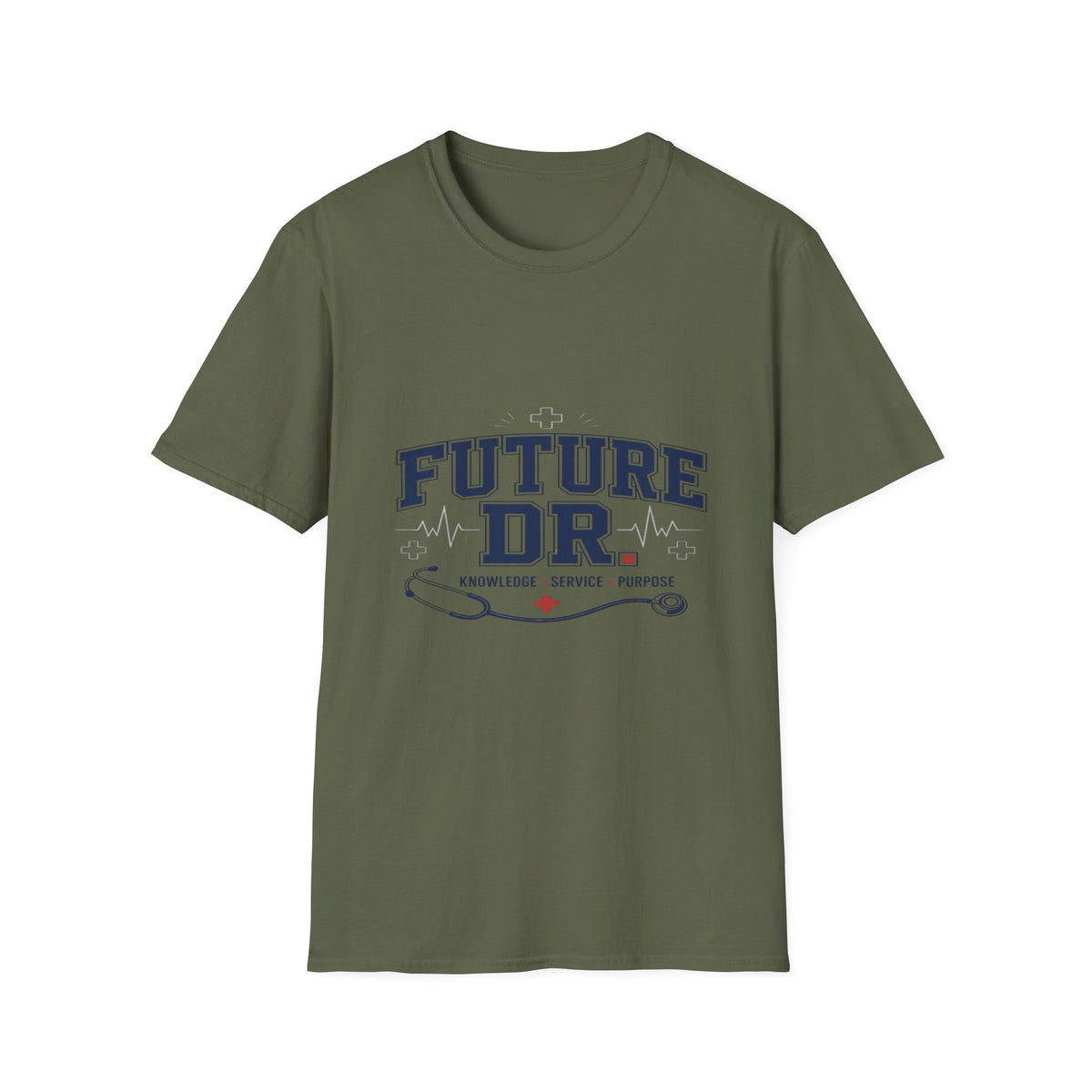 Collegiate T-shirt Design With Future Dr Text And Medical Accents- Graphic Tees