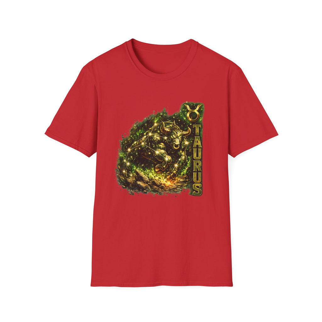 Taurus Zodiac T‑Shirt – Golden Bull Constellation Design