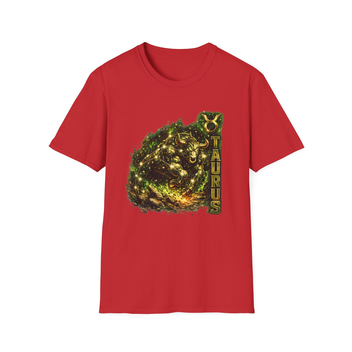 Taurus Zodiac T‑Shirt – Golden Bull Constellation Design