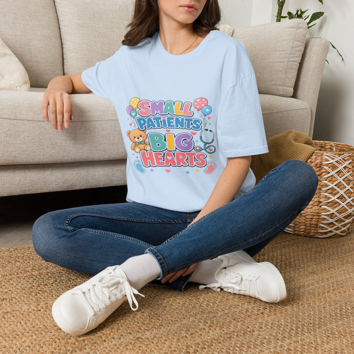 Vibrant T-Shirt Design Celebrating Pediatric Care With Balloons- Graphic Tees