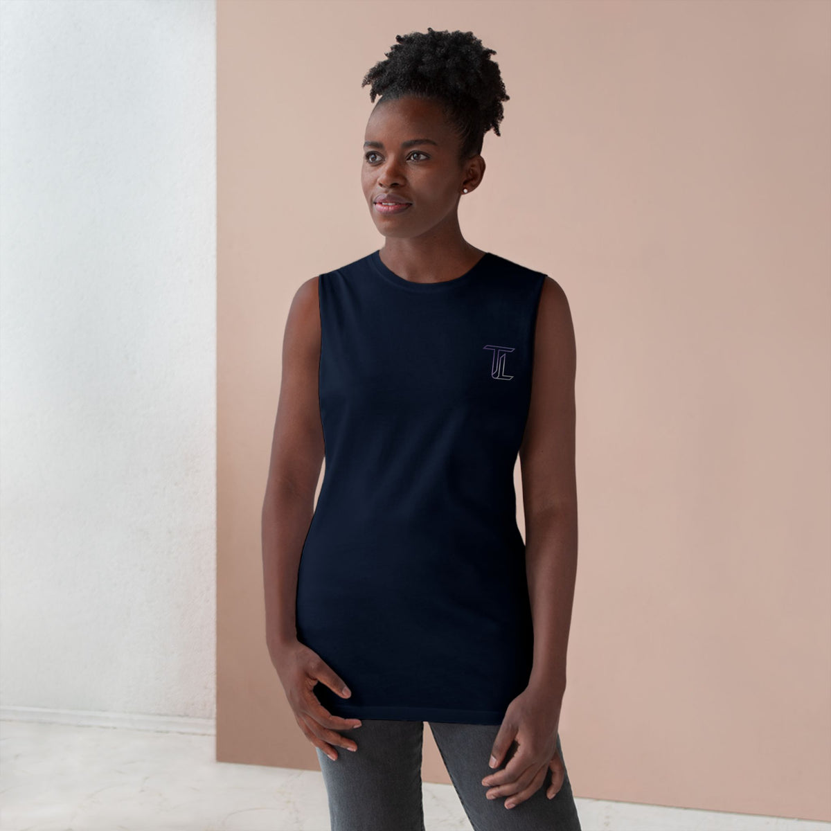 Barnard Embroidered Tank Top — Minimal College-Inspired Athletic Tank
