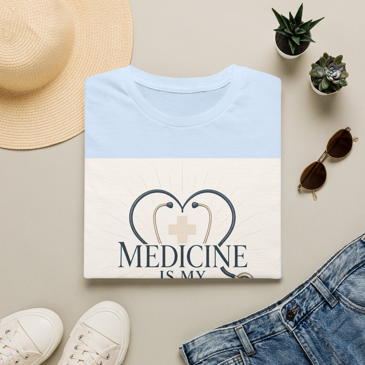 Elegant Design Celebrating Medicine With Heart Shaped Stethoscope