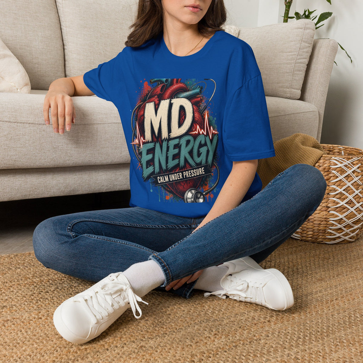 Bold MD Energy Graphic With Anatomical Heart Design