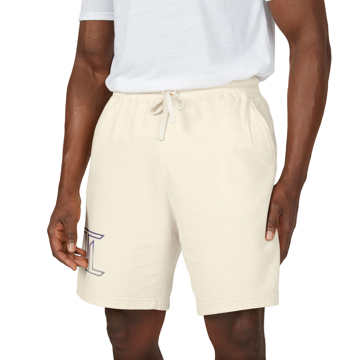 Fleece Sweat Shorts — Minimal Logo Garment-Dyed Lounge Shorts