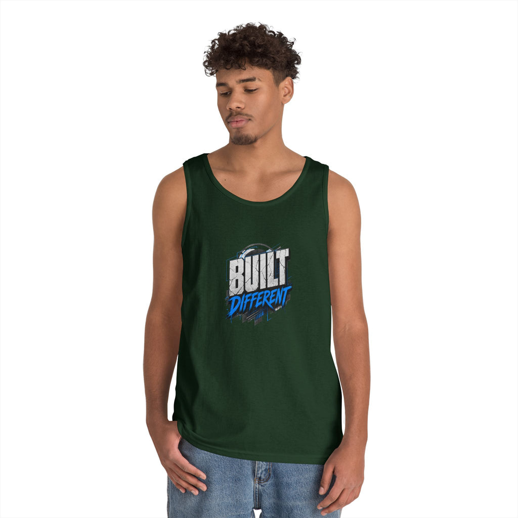 Built Different Tank Top – Graphic Motivational Workout Tee
