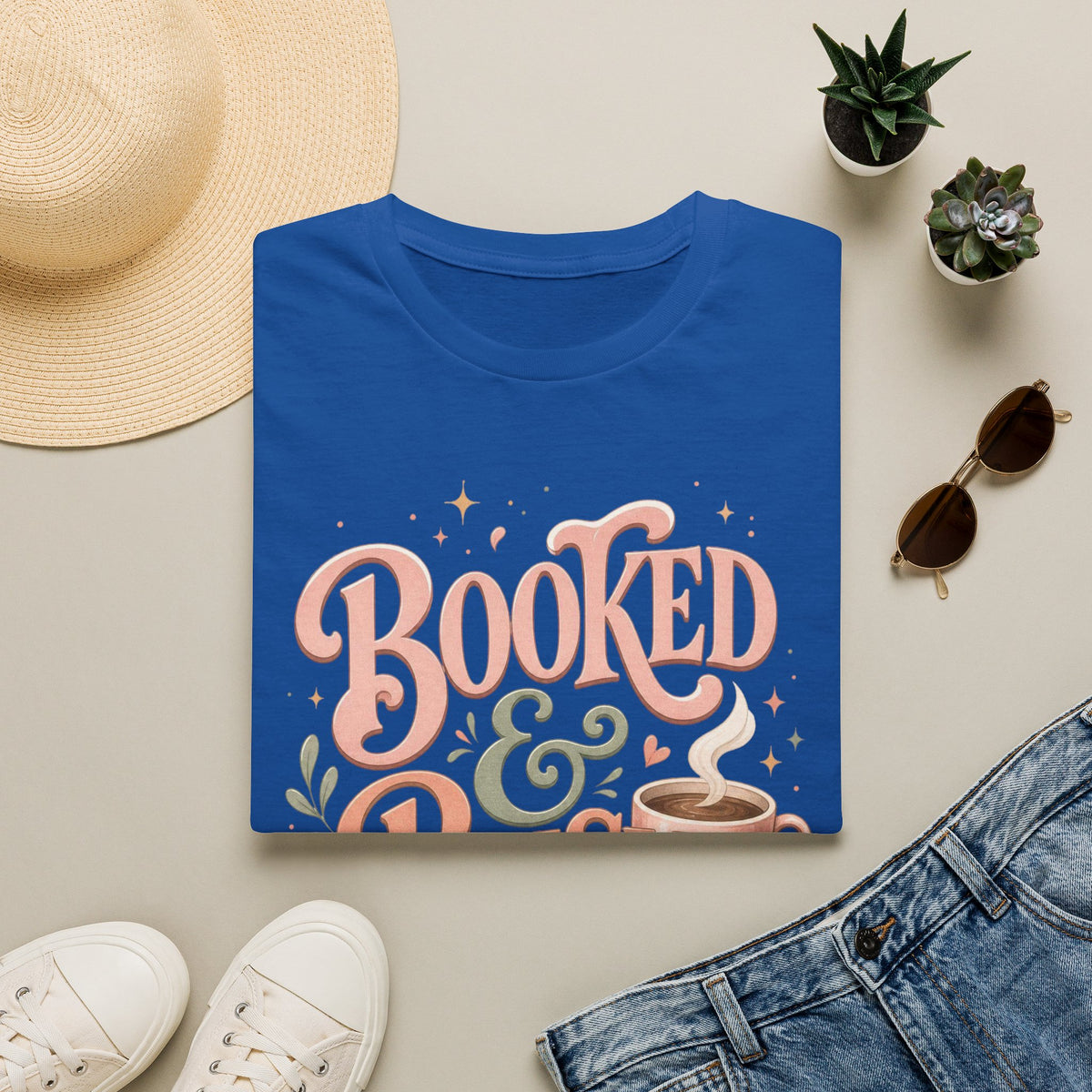 Chic Typography Design With Whimsical Illustrations And Pastel Colors
