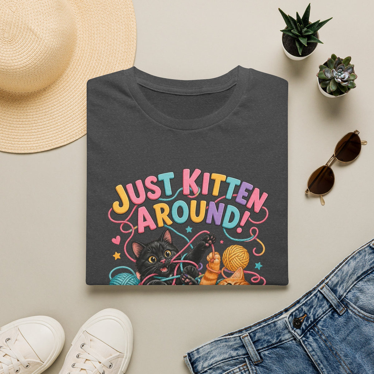 Just Kitten Around T-Shirt — Cute Playful Cat Graphic Tee