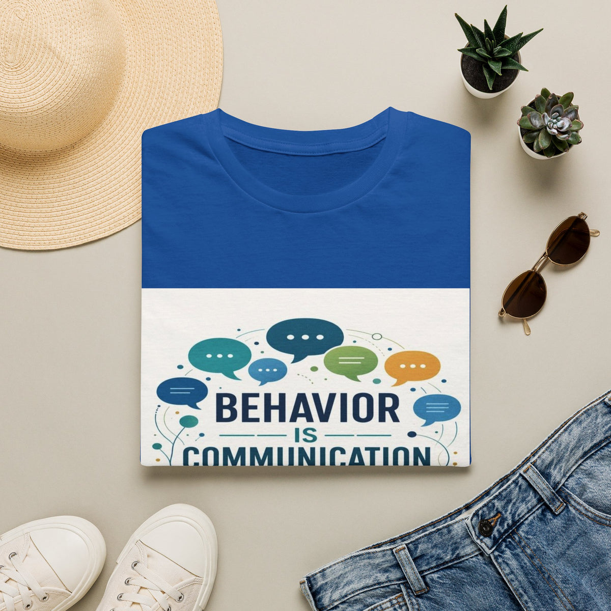 T-shirt Design Featuring Bold Phrase Surrounded By Colorful Speech Bubbles- Graphic Tees