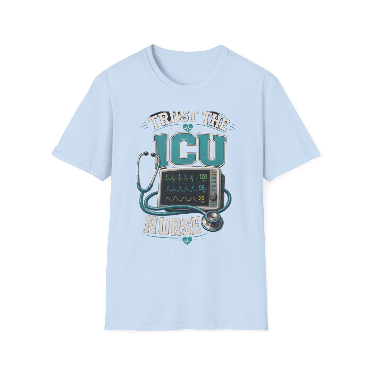 Bold T Shirt Design Featuring Trust The ICU Nurse Phrase