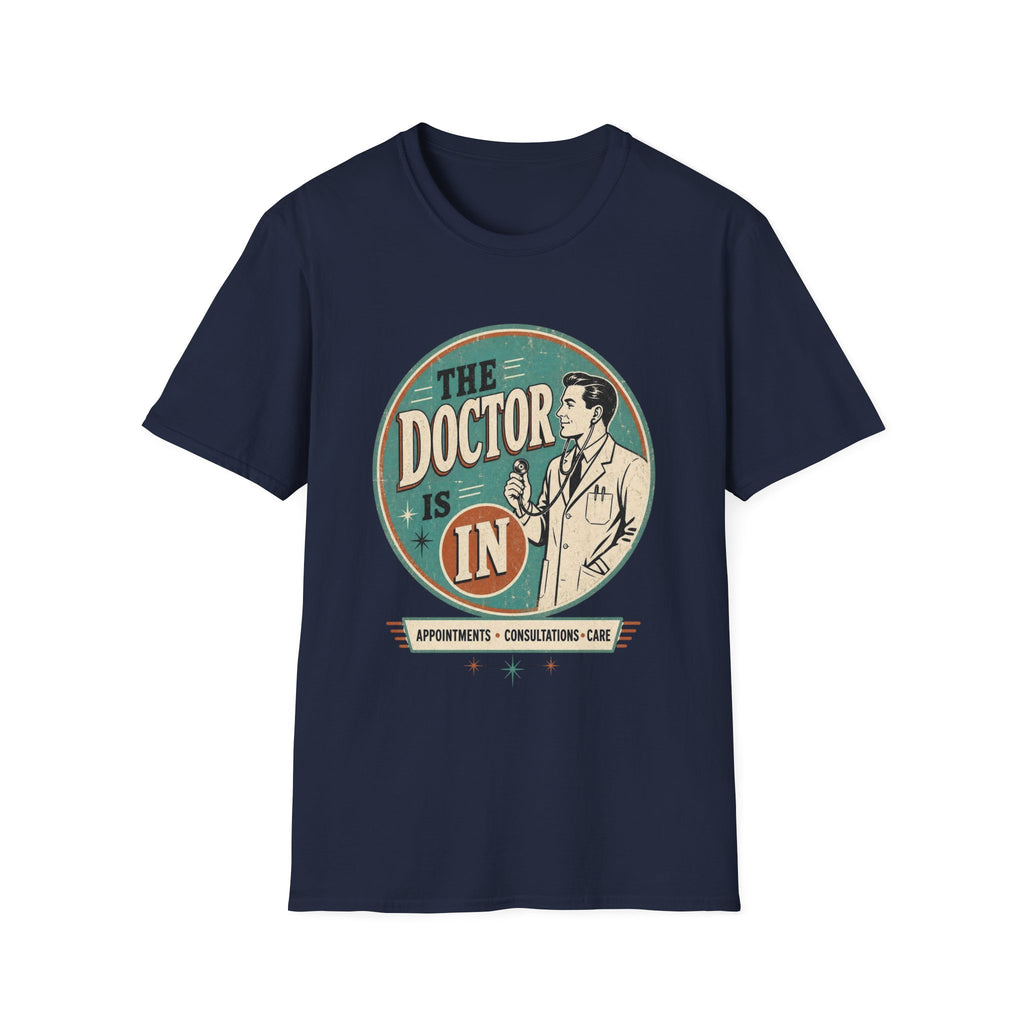The Doctor Is In Retro Graphic T-Shirt — Vintage Medical Humor Tee
