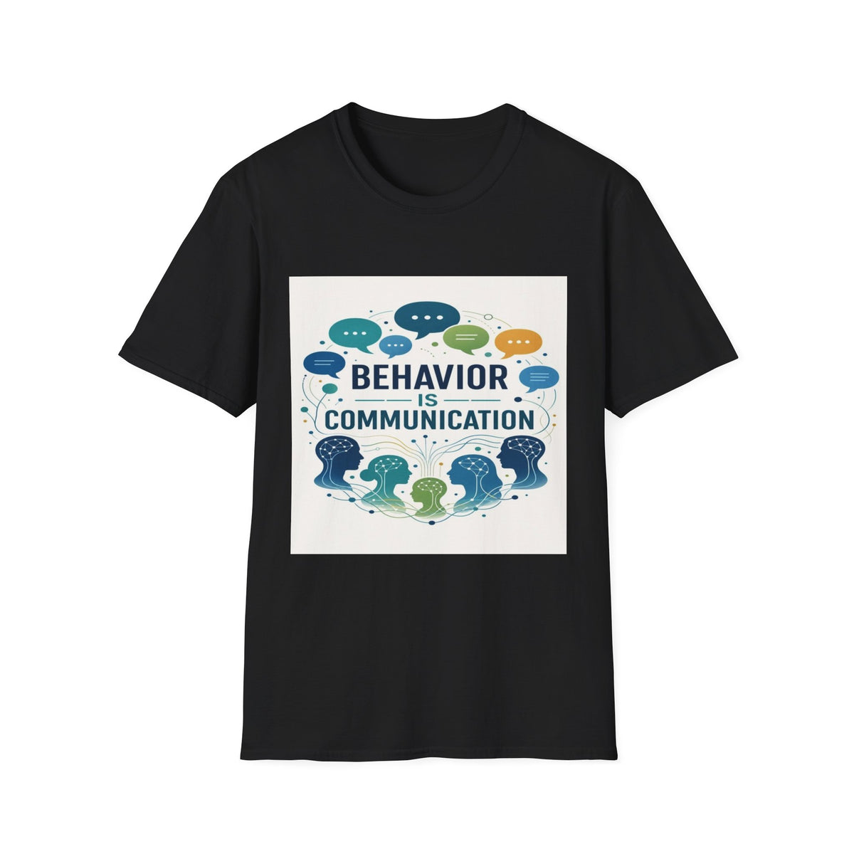 T-shirt Design Featuring Bold Phrase Surrounded By Colorful Speech Bubbles- Graphic Tees