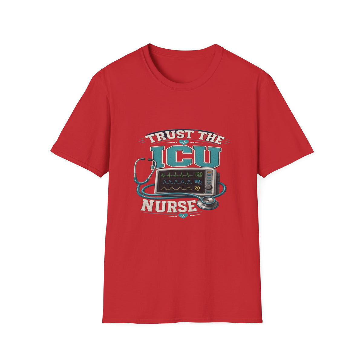 Bold T-Shirt Design Featuring Trust The ICU Nurse Phrase- Graphic Tees