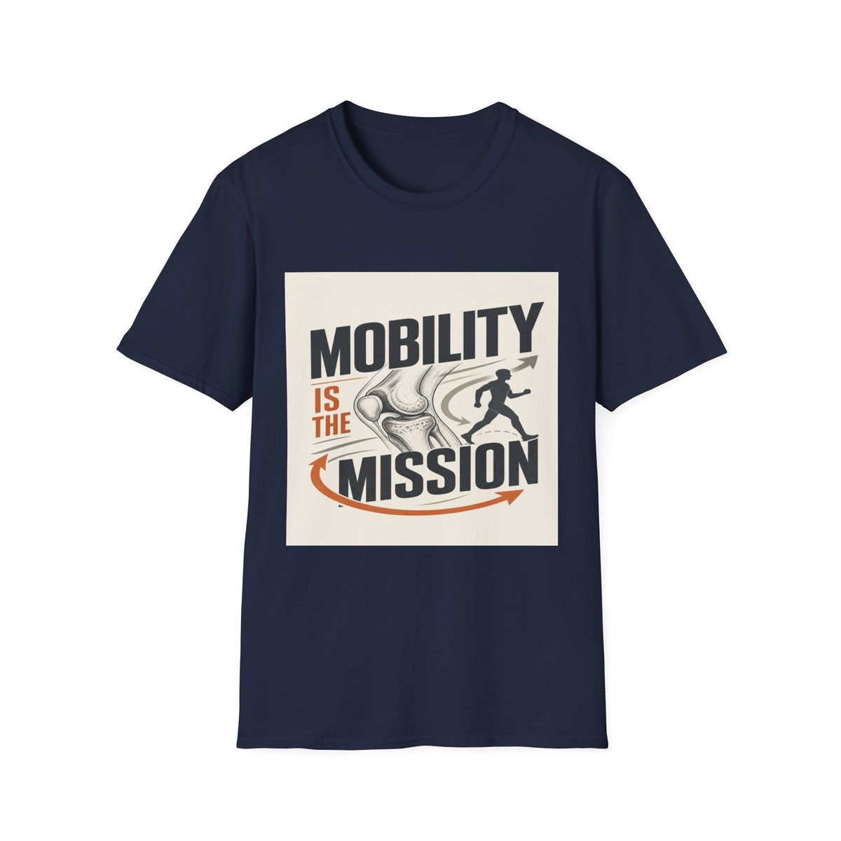 Bold Typography And Anatomical Illustration Representing Mobility Mission- Graphic Tees