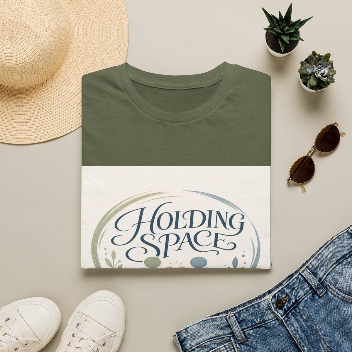 Elegant Typography With Abstract Figures Symbolizing Harmony- Graphic Tees