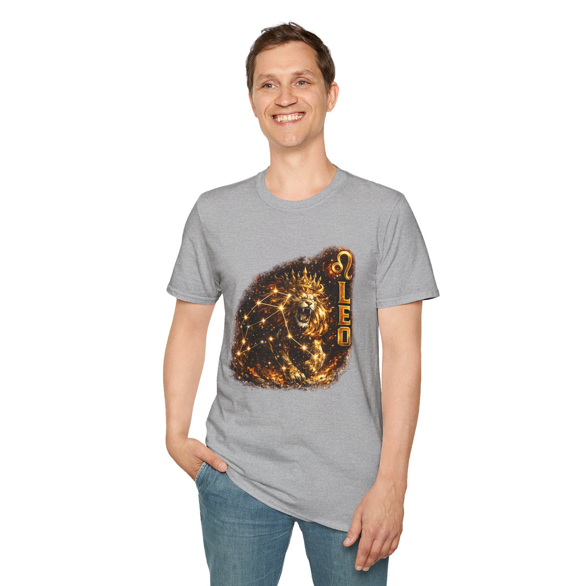 Leo Constellation Lion T-Shirt — Zodiac Astrology Graphic Tee