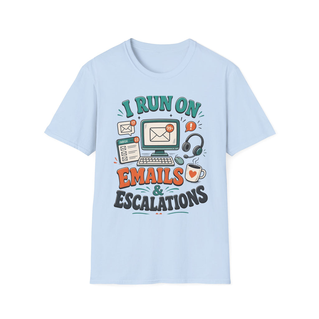 Bold T Shirt Design With Playful Email And Coffee Illustrations