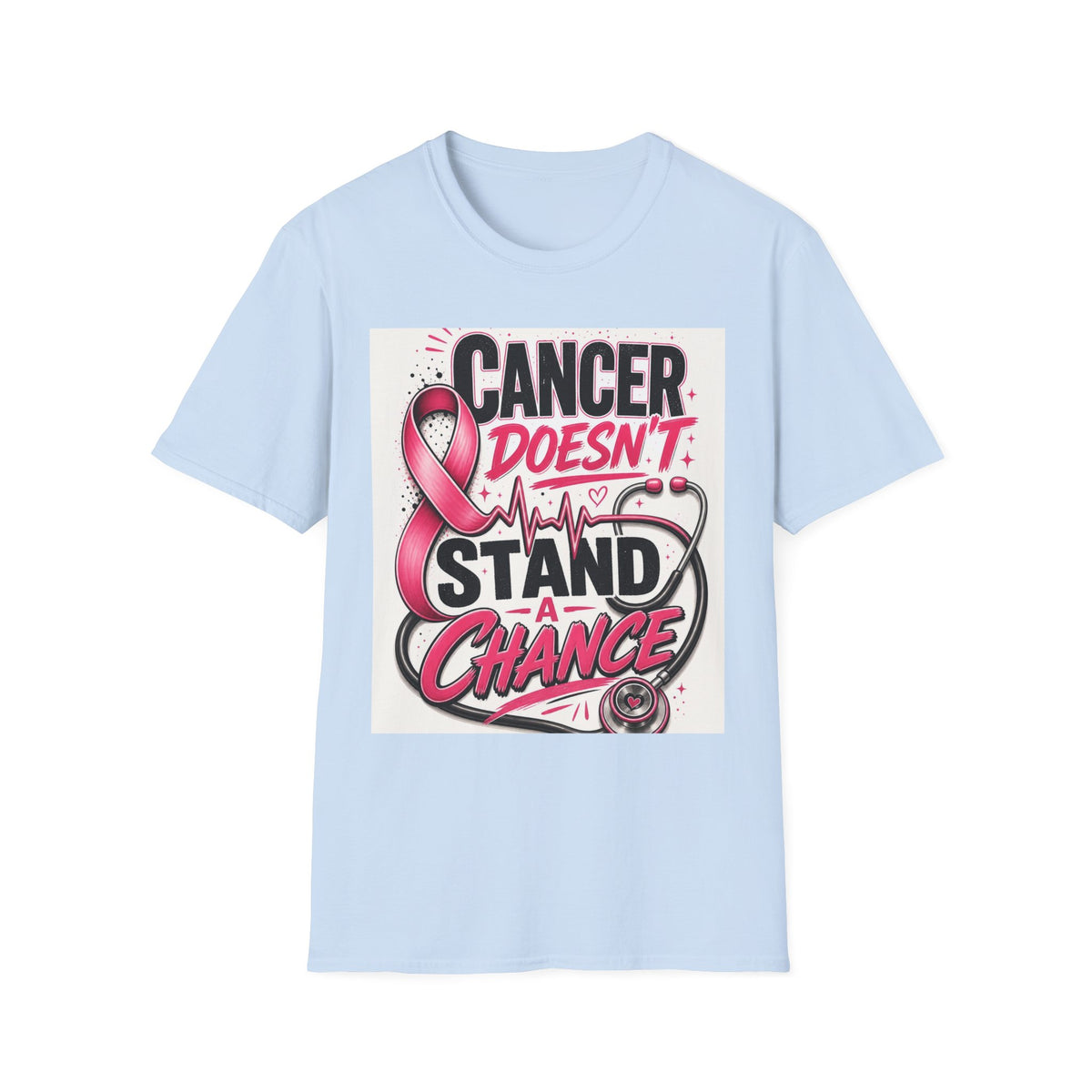Bold Oncology Nurse Design Featuring Empowering Phrase With Awareness Ribbon