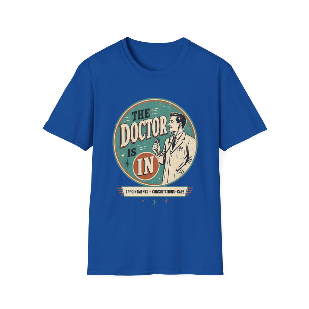 The Doctor Is In Retro Graphic T-Shirt — Vintage Medical Humor Tee