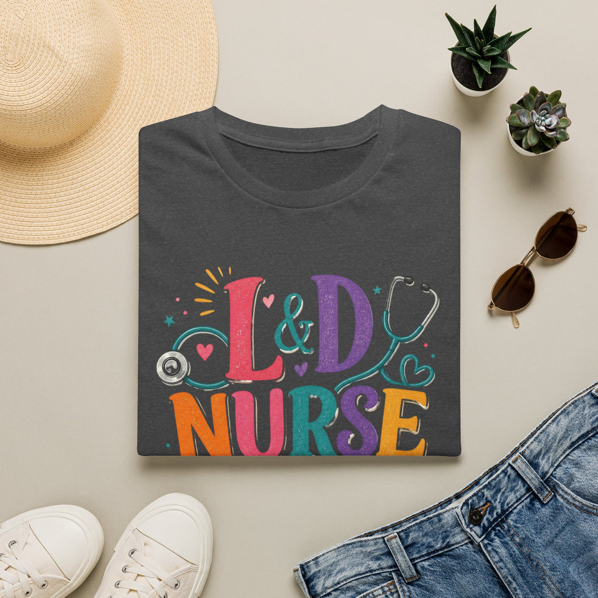 L&D Nurse Energy Trendy T Shirt Design With Vibrant Elements