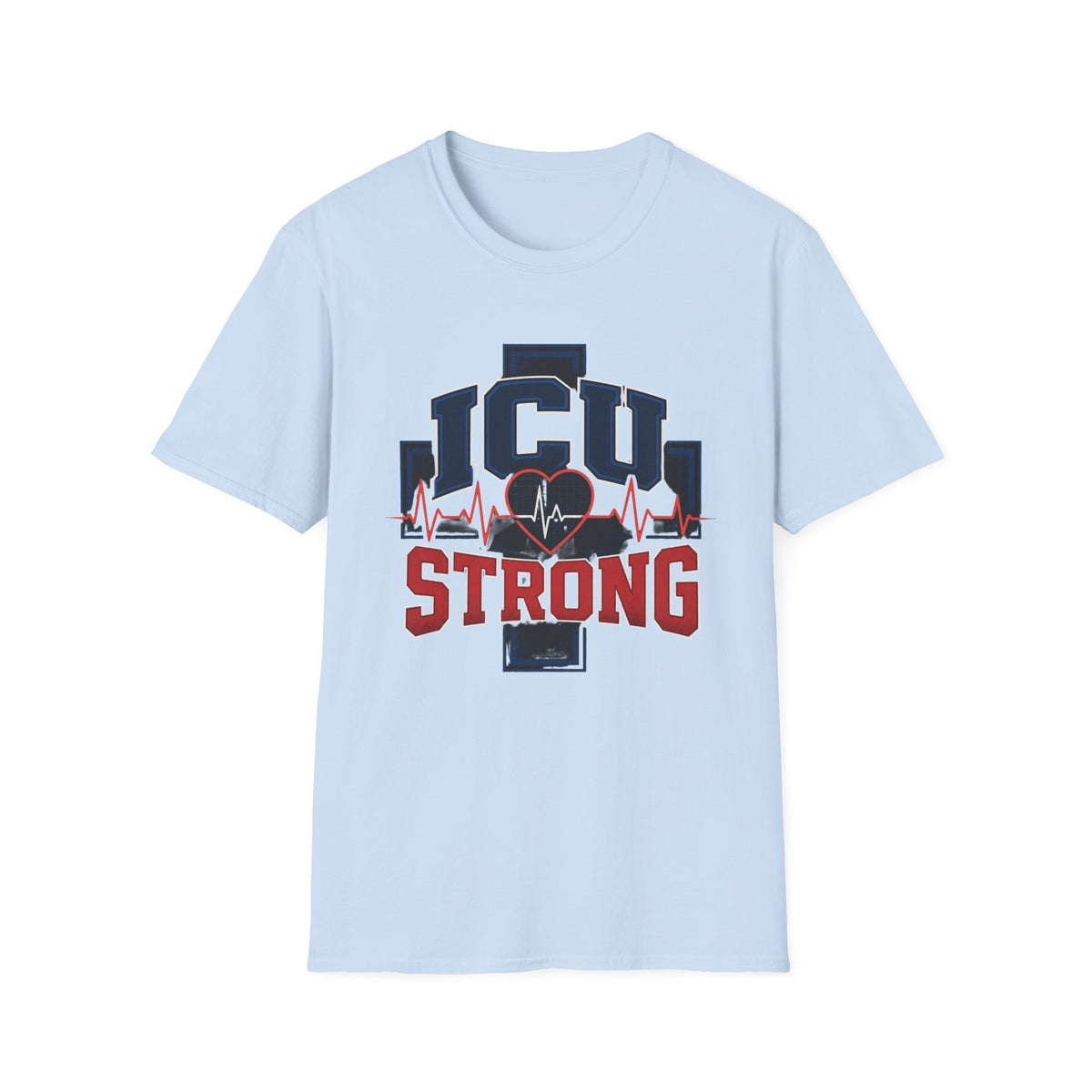 Athletic T Shirt Design With Bold ICU STRONG Typography