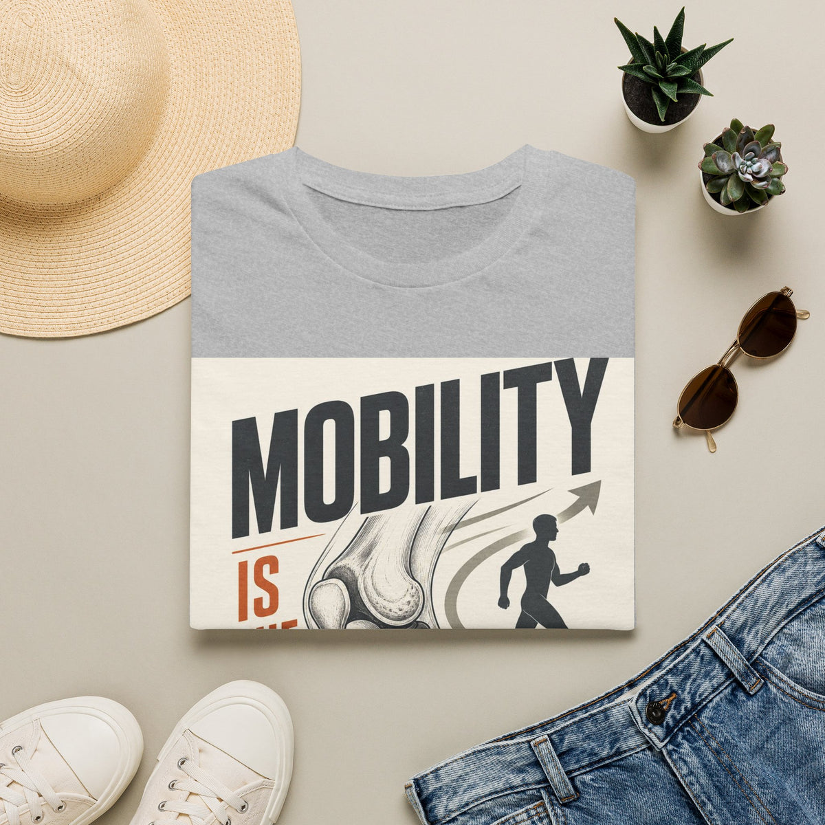 Bold Typography And Anatomical Illustration Representing Mobility Mission