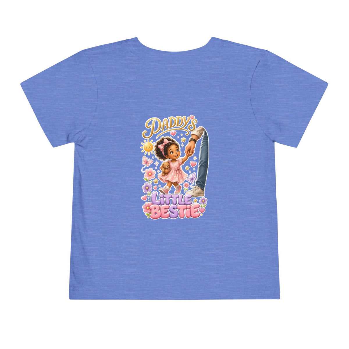 Toddler Tee — "Daddy's Little Bestie" Floral Cute Girl Graphic