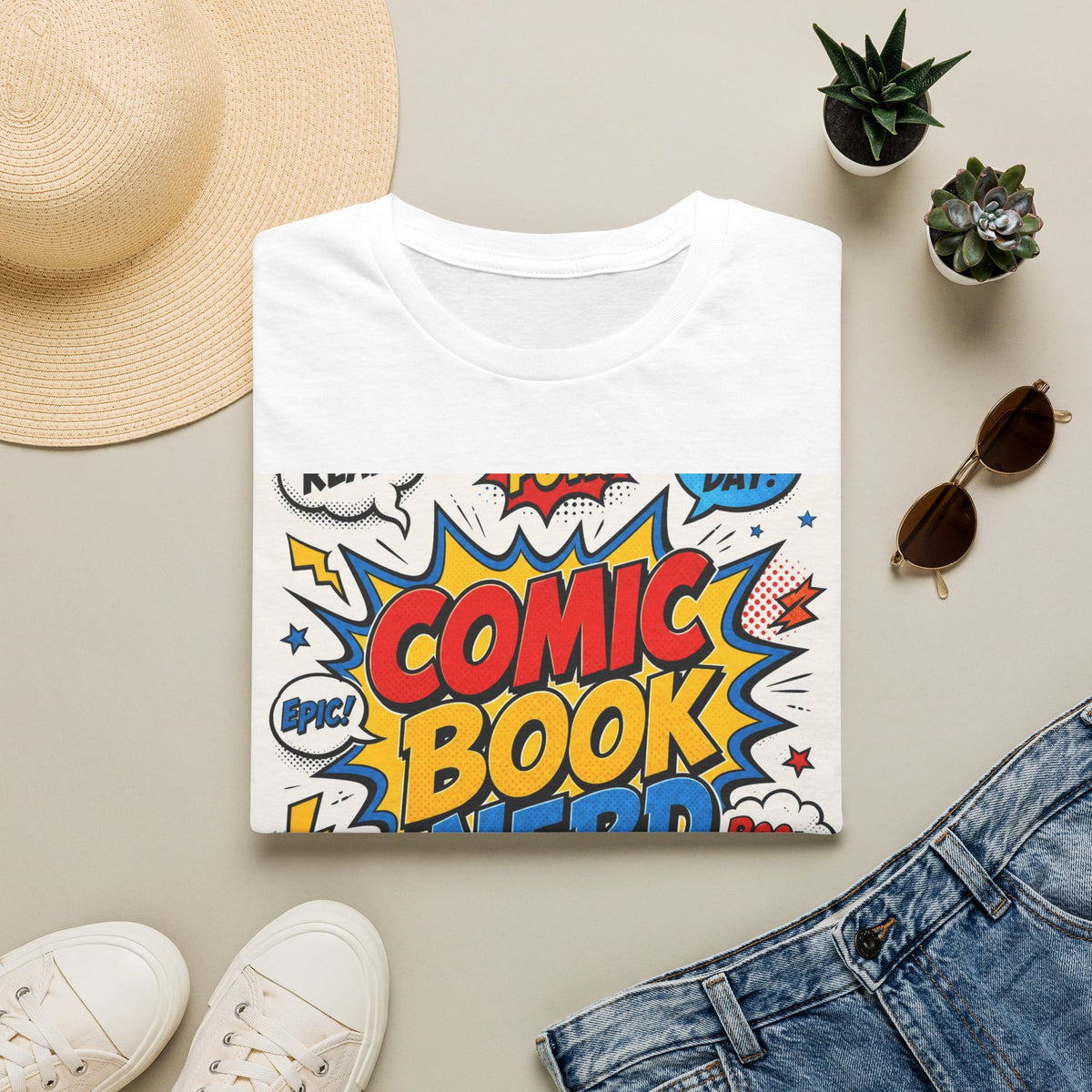 Dynamic Comic Book Nerd Design With Playful Typography
