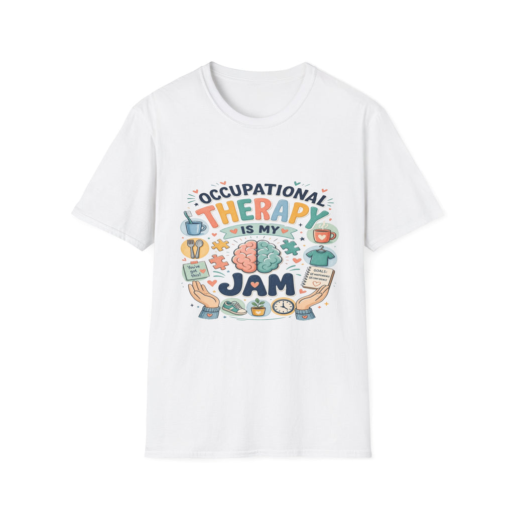 Playful T-shirt Design Celebrating Occupational Therapy Vibrantly Illustrated- Graphic Tees