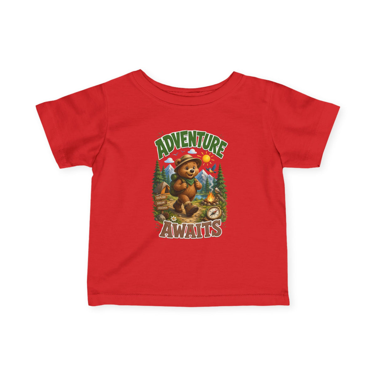 Infant Tee - Adventure Awaits Bear Graphic