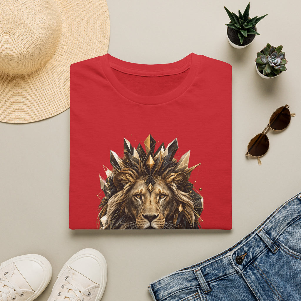 King Mode Lion Graphic Unisex Softstyle T-Shirt | Motivational Lion Tee