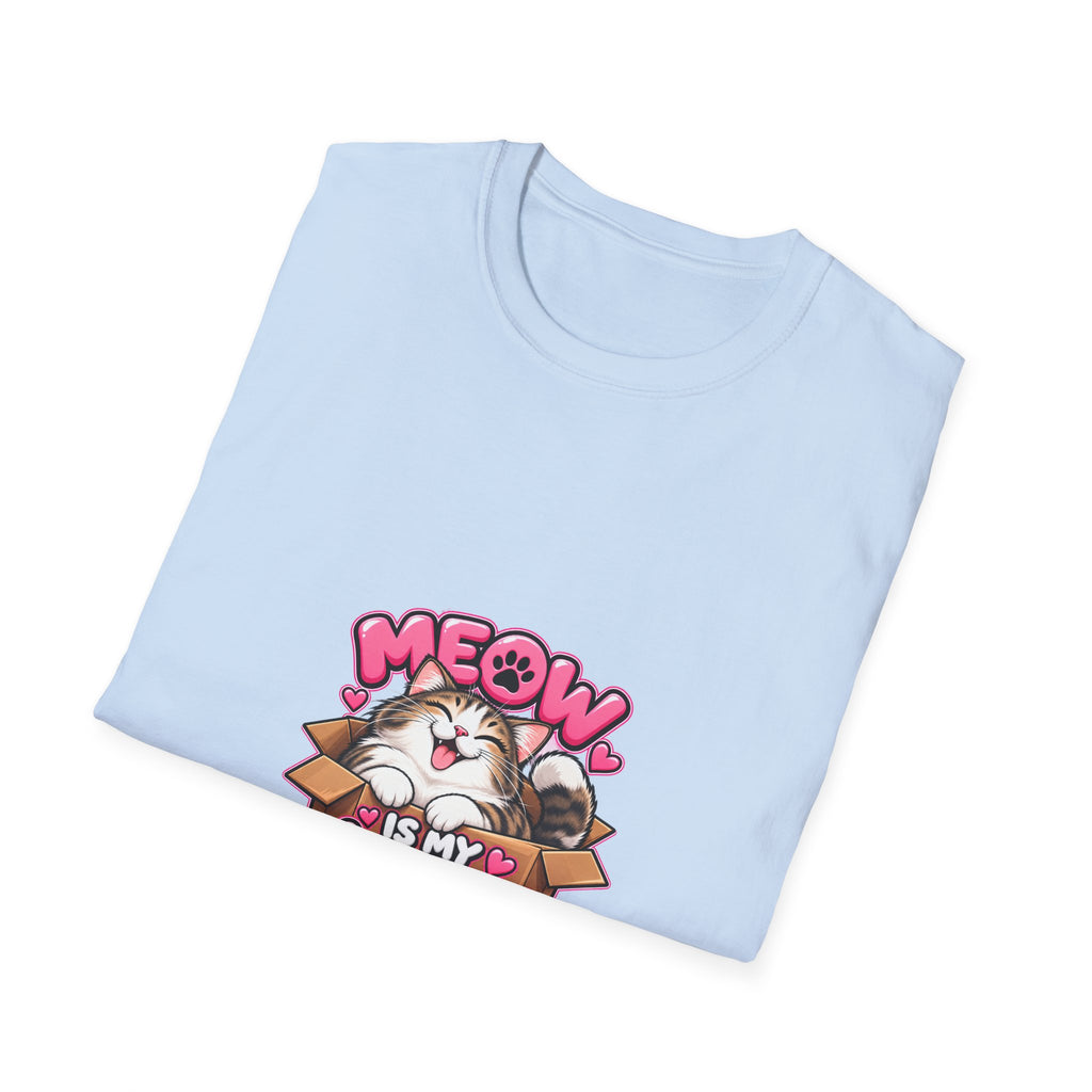 Meow Is My Love Language T-Shirt — Cute Cat Graphic Tee for Cat Lovers