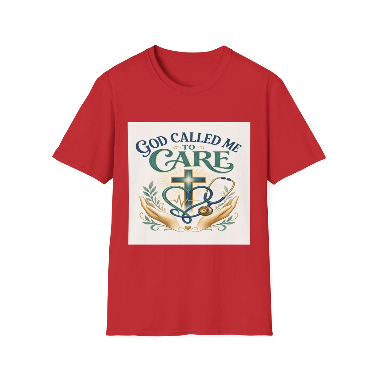 T-Shirt Design Featuring Faith Inspired Care Elements- Graphic Tees