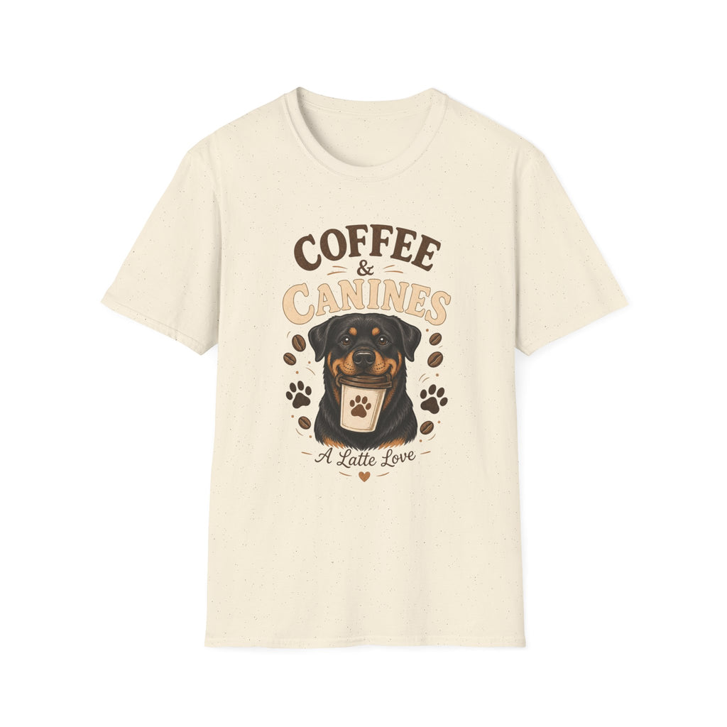 Coffee & Canines T-Shirt — Dog Lover Coffee Tee