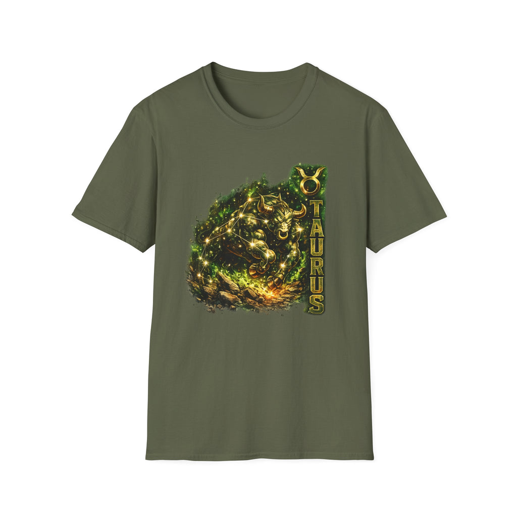 Taurus Zodiac T‑Shirt – Golden Bull Constellation Design