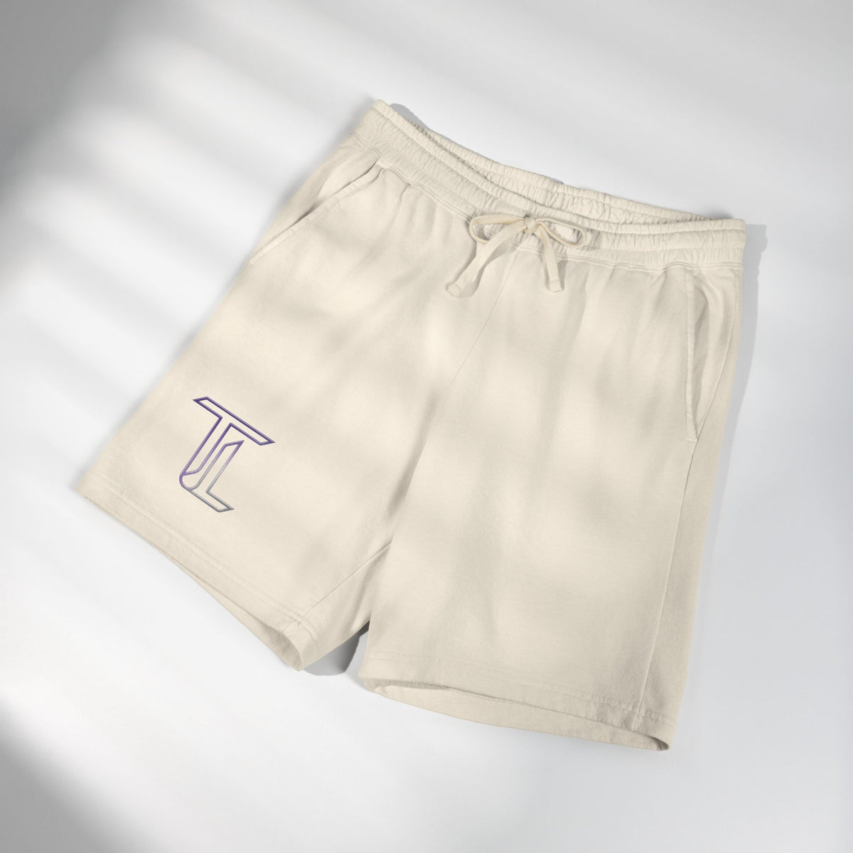 Fleece Sweat Shorts — Minimal Logo Garment-Dyed Lounge Shorts