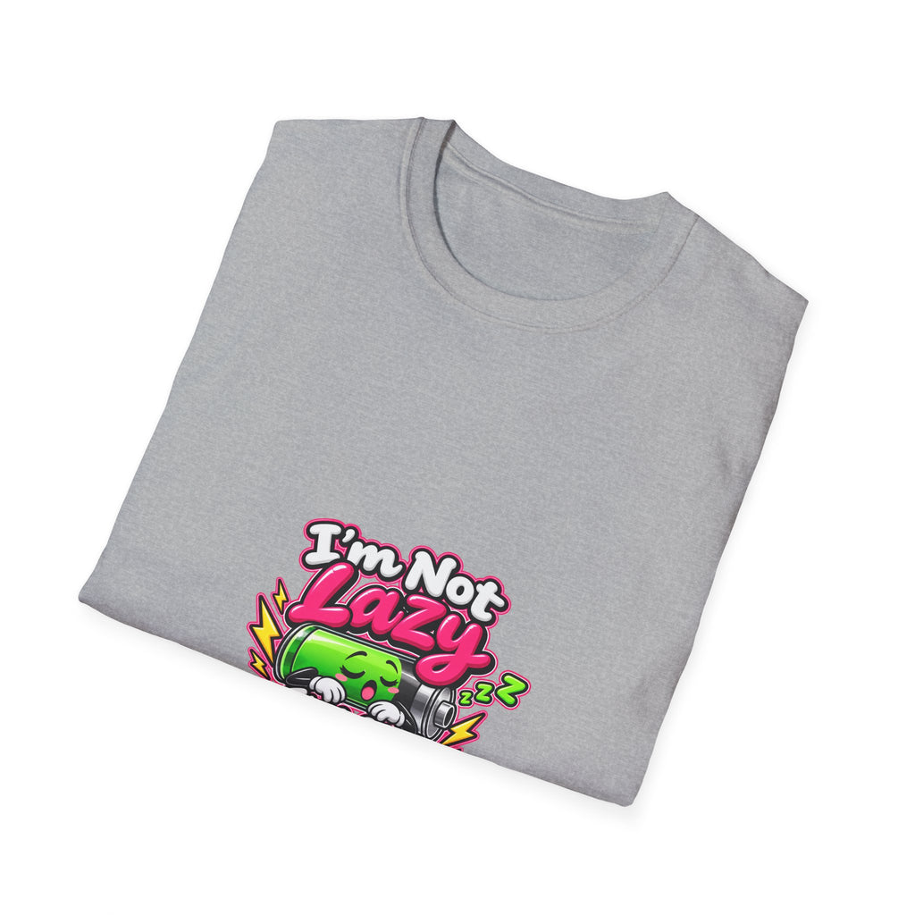 Energy Saving Mode T-Shirt — "I'm Not Lazy, I'm on Energy Saving Mode" Cute Sloth Graphic Tee