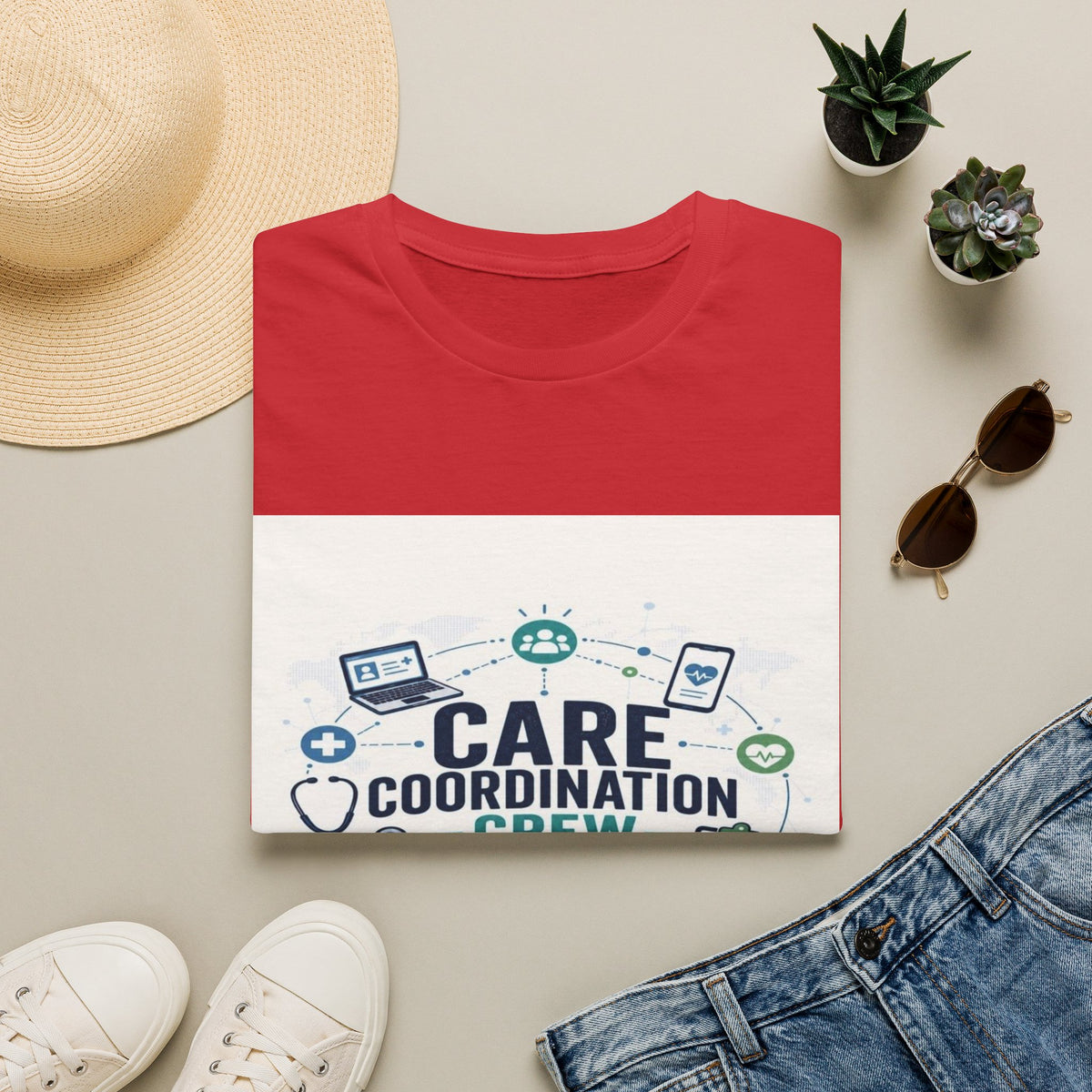 T-shirt Graphic Featuring Modern Aesthetic Care Coordination Crew- Graphic Tees