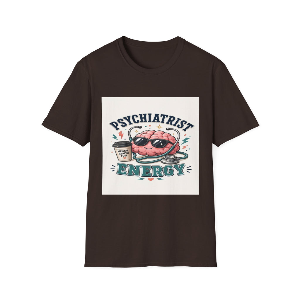 Trendy Healthcare T-Shirt Design Featuring Psychiatrist Energy Phrase- Graphic Tees