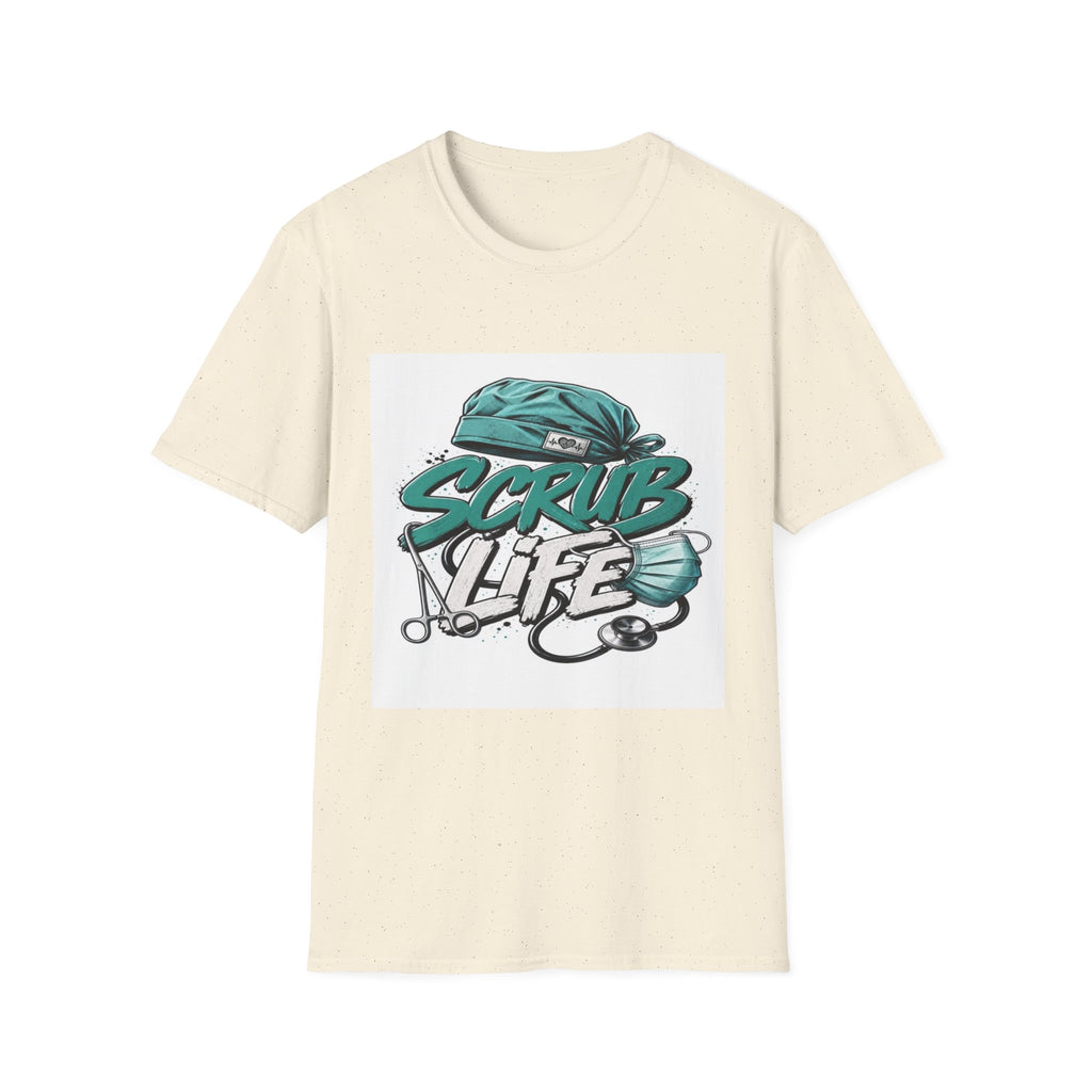 Modern Scrub Life T-Shirt Design With Playful Typography- Graphic Tees