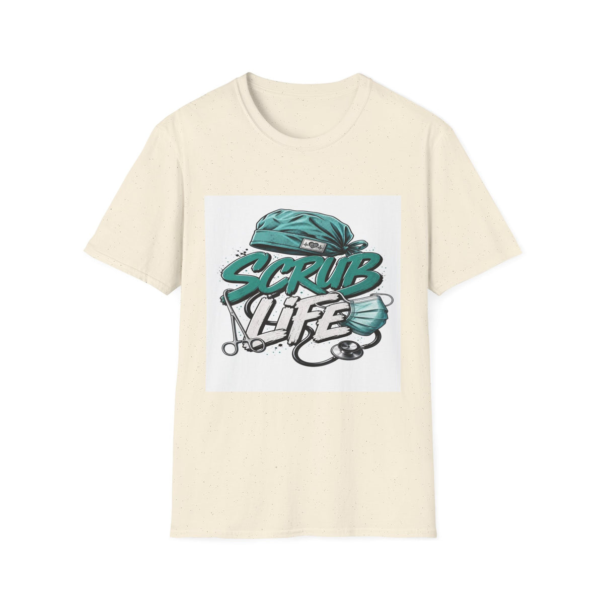 Modern Scrub Life T-Shirt Design With Playful Typography- Graphic Tees