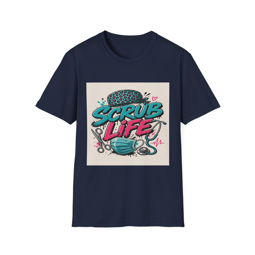 Scrub Life T-Shirt Design Featuring Bold Streetwear Typography- Graphic Tees