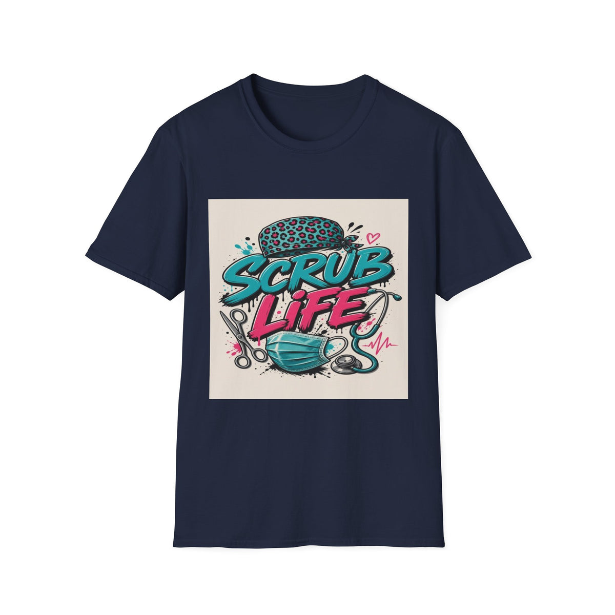 Scrub Life T-Shirt Design Featuring Bold Streetwear Typography- Graphic Tees