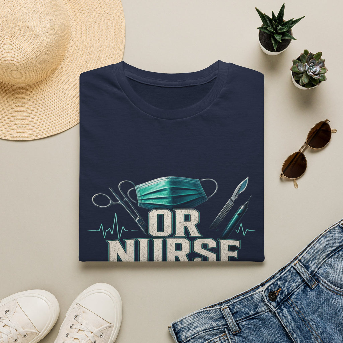 Bold Typography T-Shirt Design For OR Nurse Theme- Graphic Tees