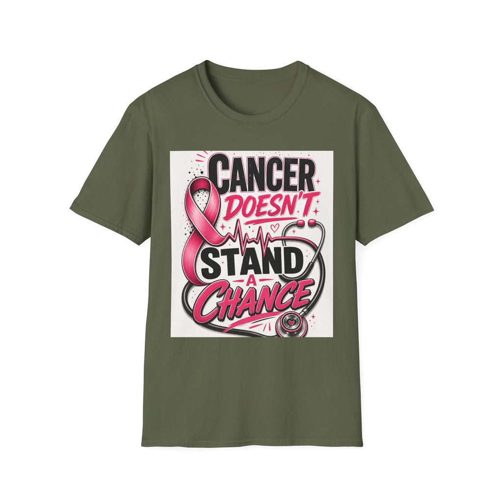 Bold Oncology Nurse Design Featuring Empowering Phrase With Awareness Ribbon