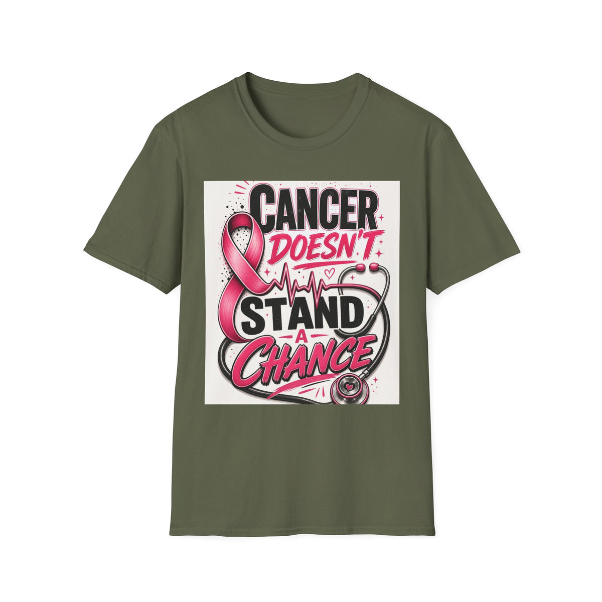 Bold Oncology Nurse Design Featuring Empowering Phrase With Awareness Ribbon